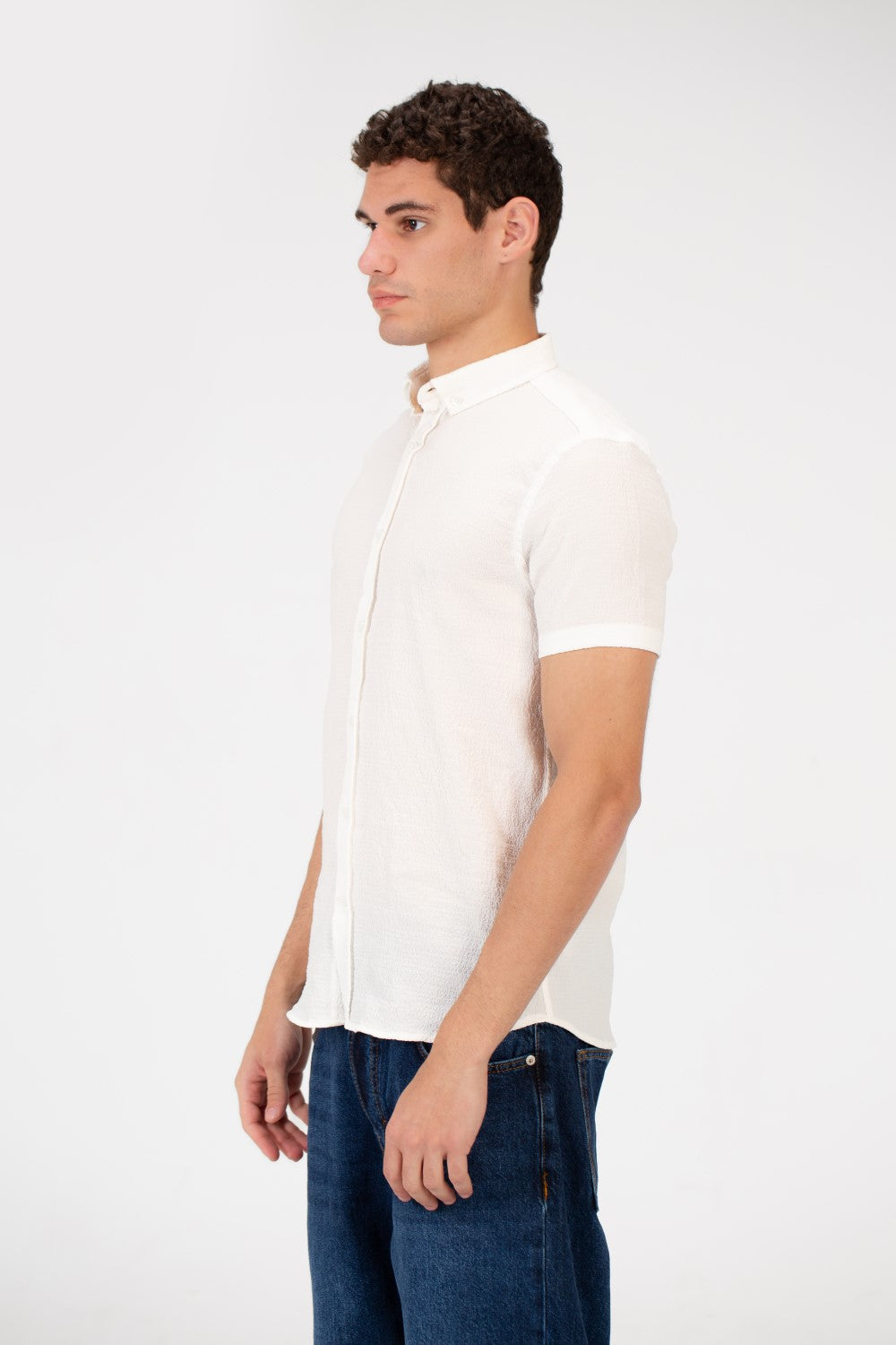Men's Slim Fit Basic Half Sleeved Shirt