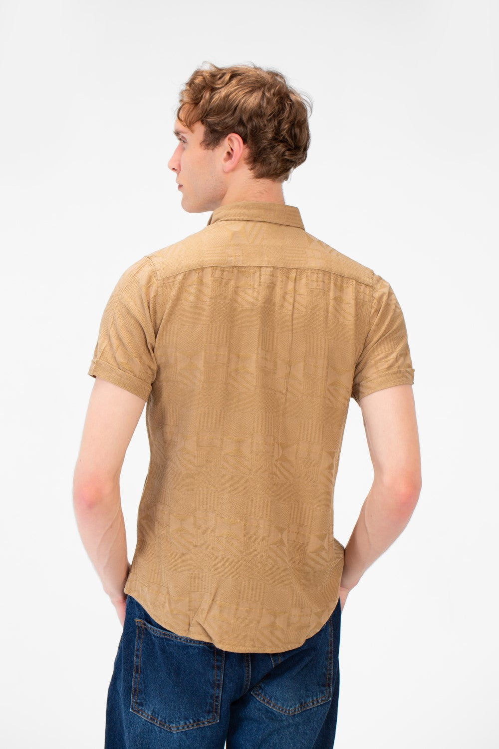 Men's High Quality Basic Half Sleeve Slim Fit Shirt Jakar