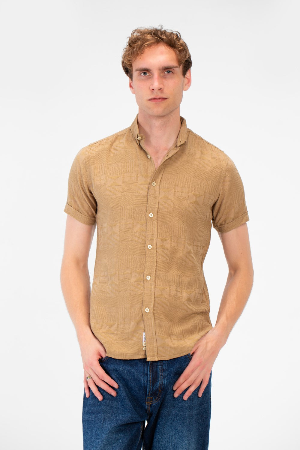 Men's High Quality Basic Half Sleeve Slim Fit Shirt Jakar