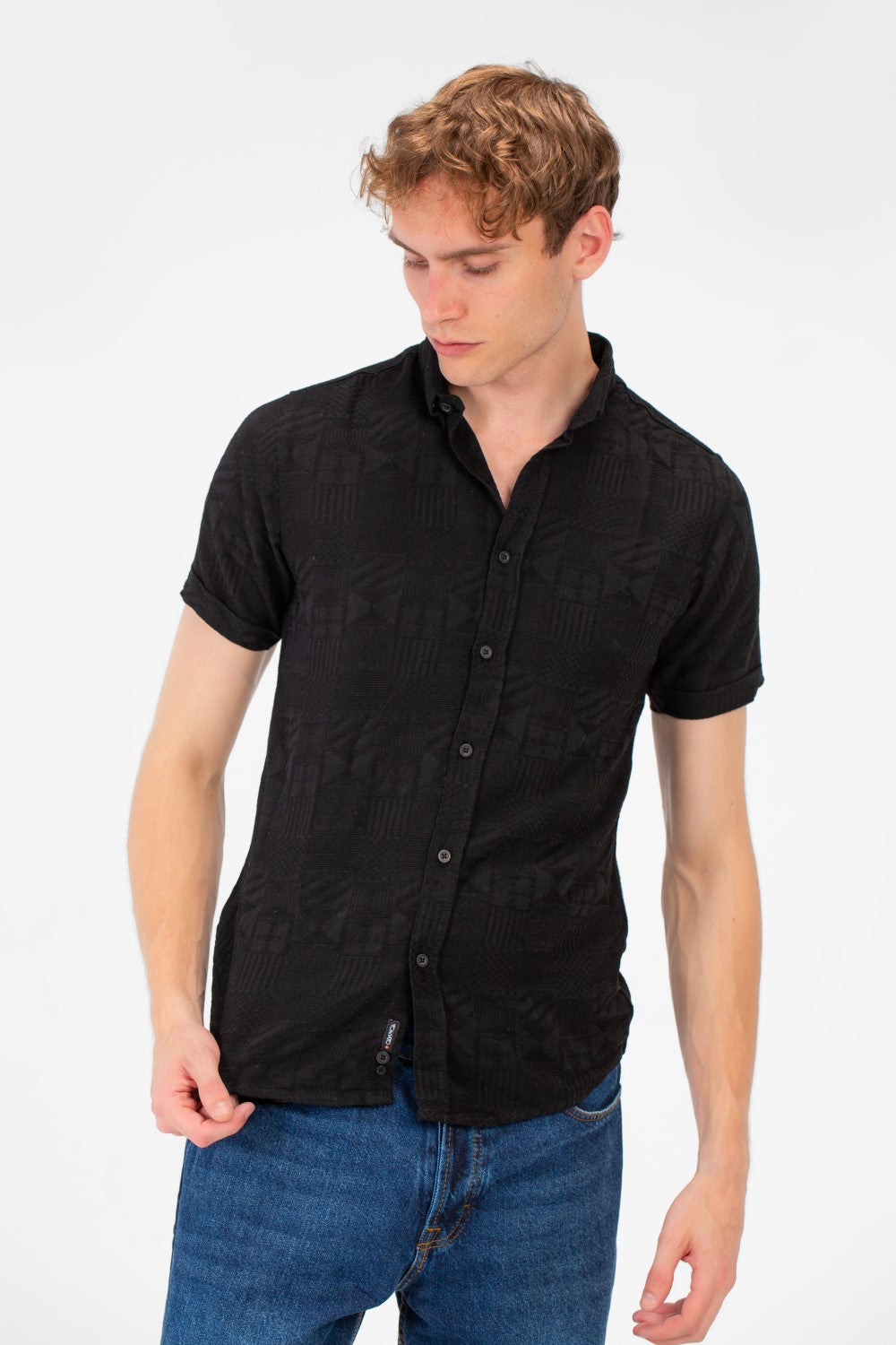 Men's High Quality Basic Half Sleeve Slim Fit Shirt Jakar