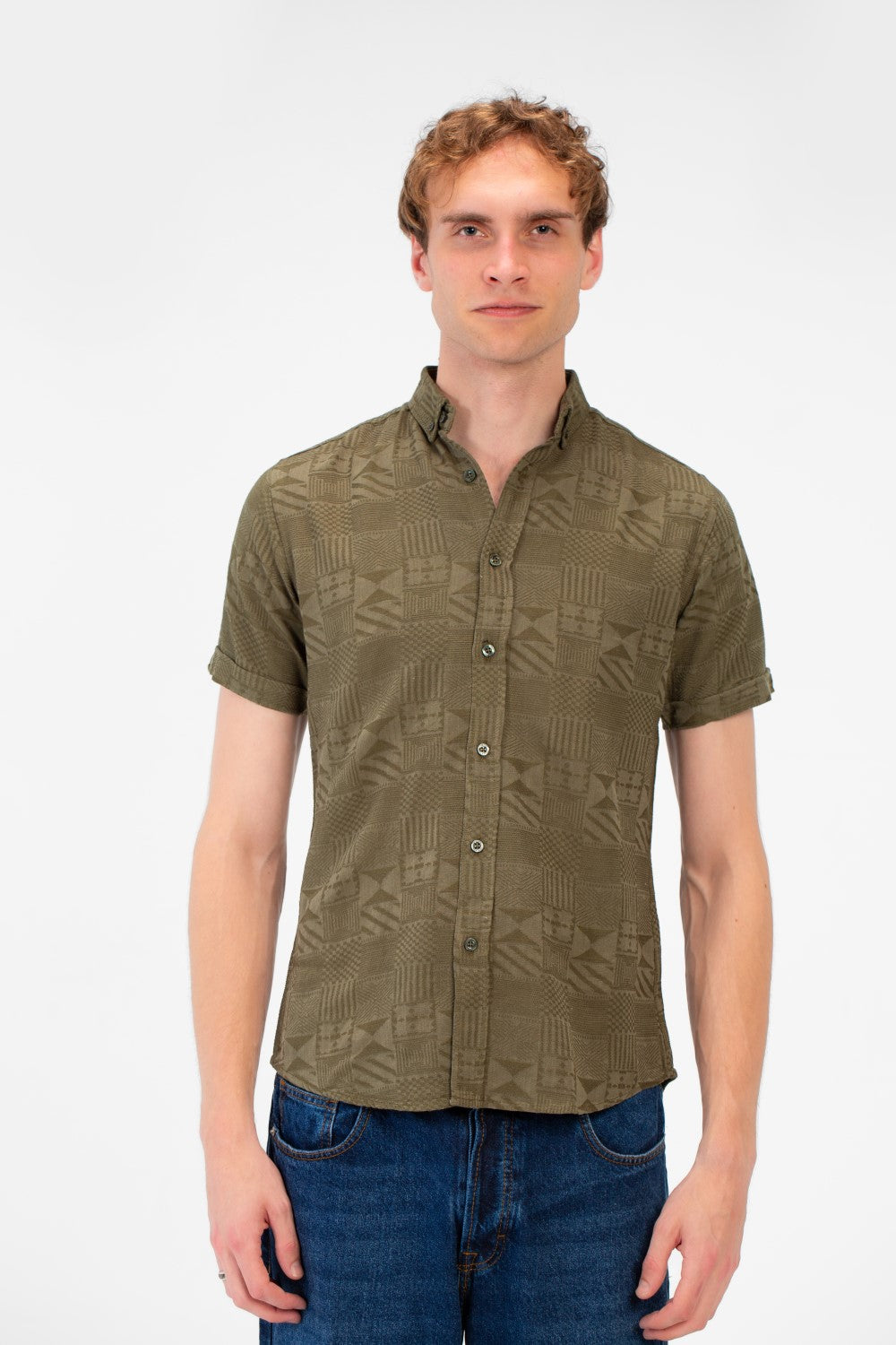 Men's High Quality Basic Half Sleeve Slim Fit Shirt Jakar