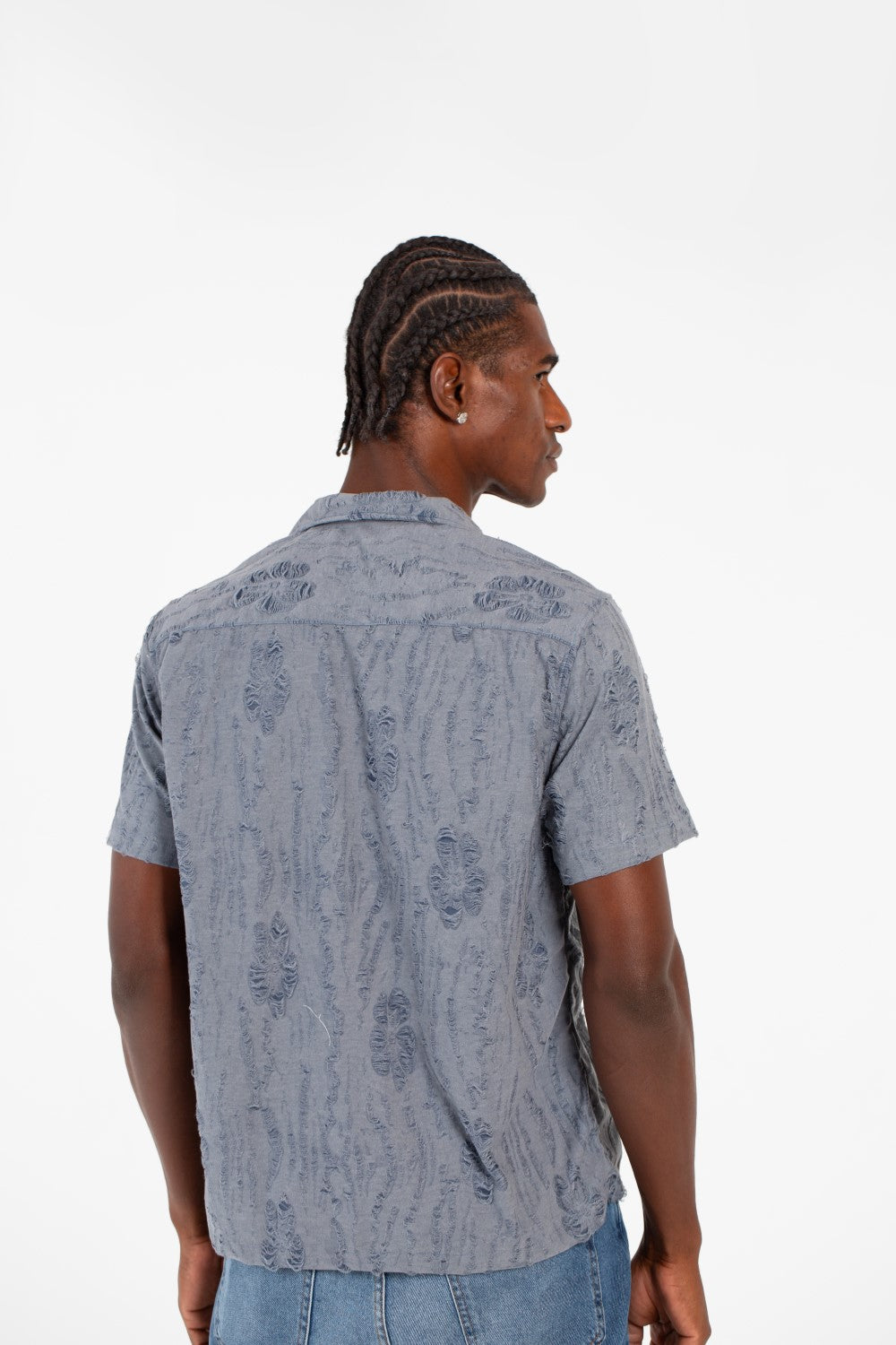 Men's Half Sleeve Jakar Shirt With Breathable Fabric In High Quality Modern Design