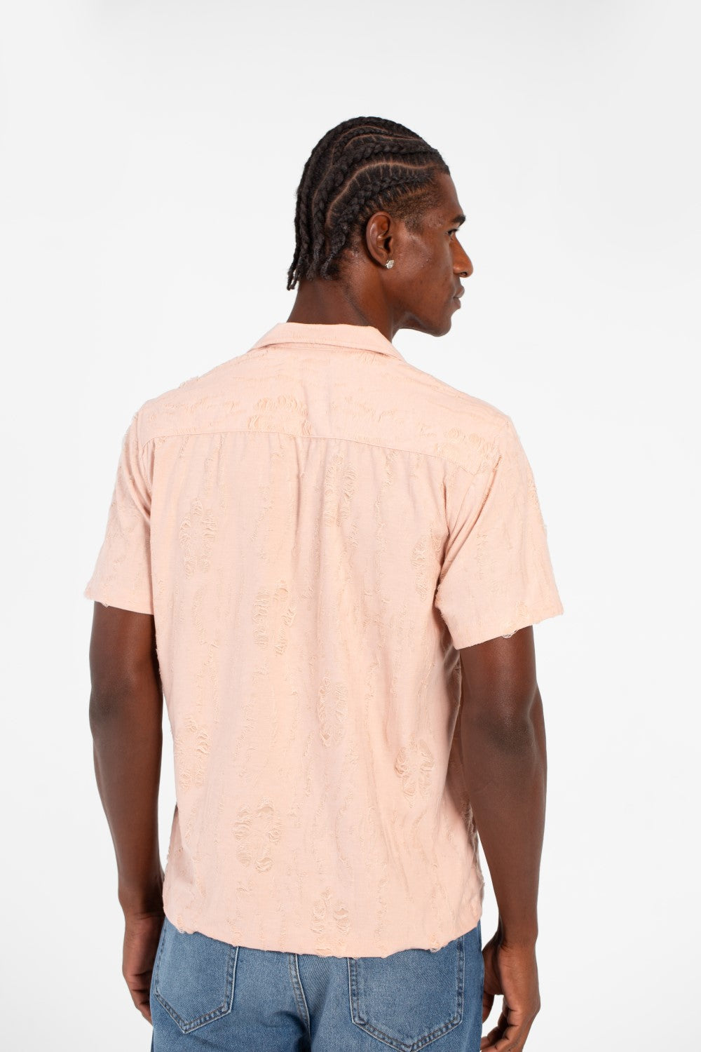 Men's Half Sleeve Jakar Shirt With Breathable Fabric In High Quality Modern Design