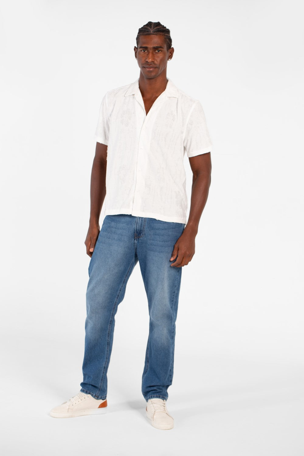 Men's Half Sleeve Jakar Shirt With Breathable Fabric In High Quality Modern Design