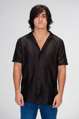 Men's Half Sleeve Slim Fit Shirt With A Unique Cut