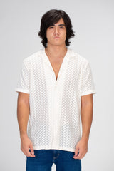 Men's Half Sleeve Slim Fit Shirt With A Unique Cut