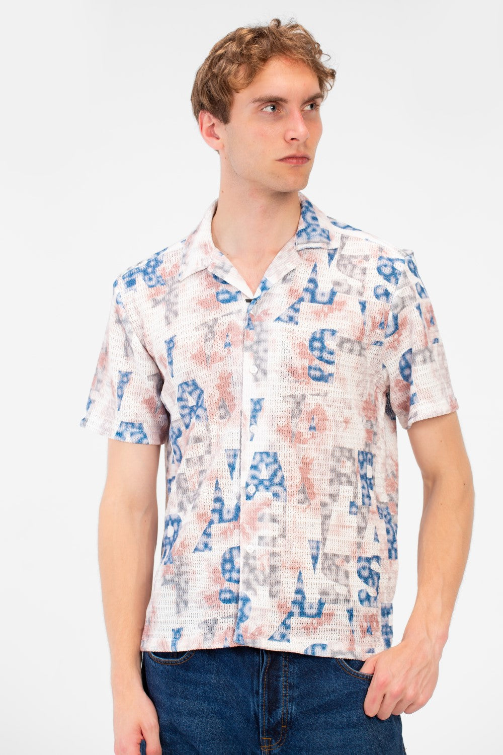 Men's Half Sleeve Slim Fit Jakar Shirt In Distinctive Summer Colors