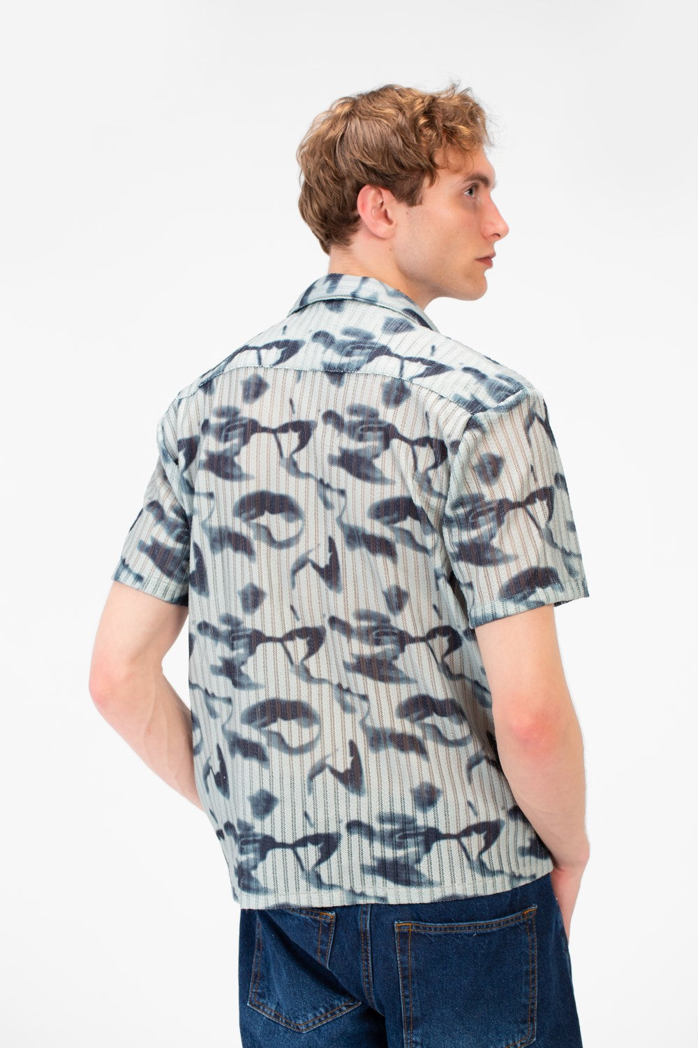 Men's Slim Fit Jakar Half Sleeve Comfortable Modern Shirt