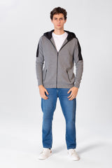 Men's Long Sleeved Pullover With Zippers And Pockets