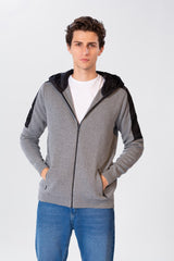 Men's Long Sleeved Pullover With Zippers And Pockets