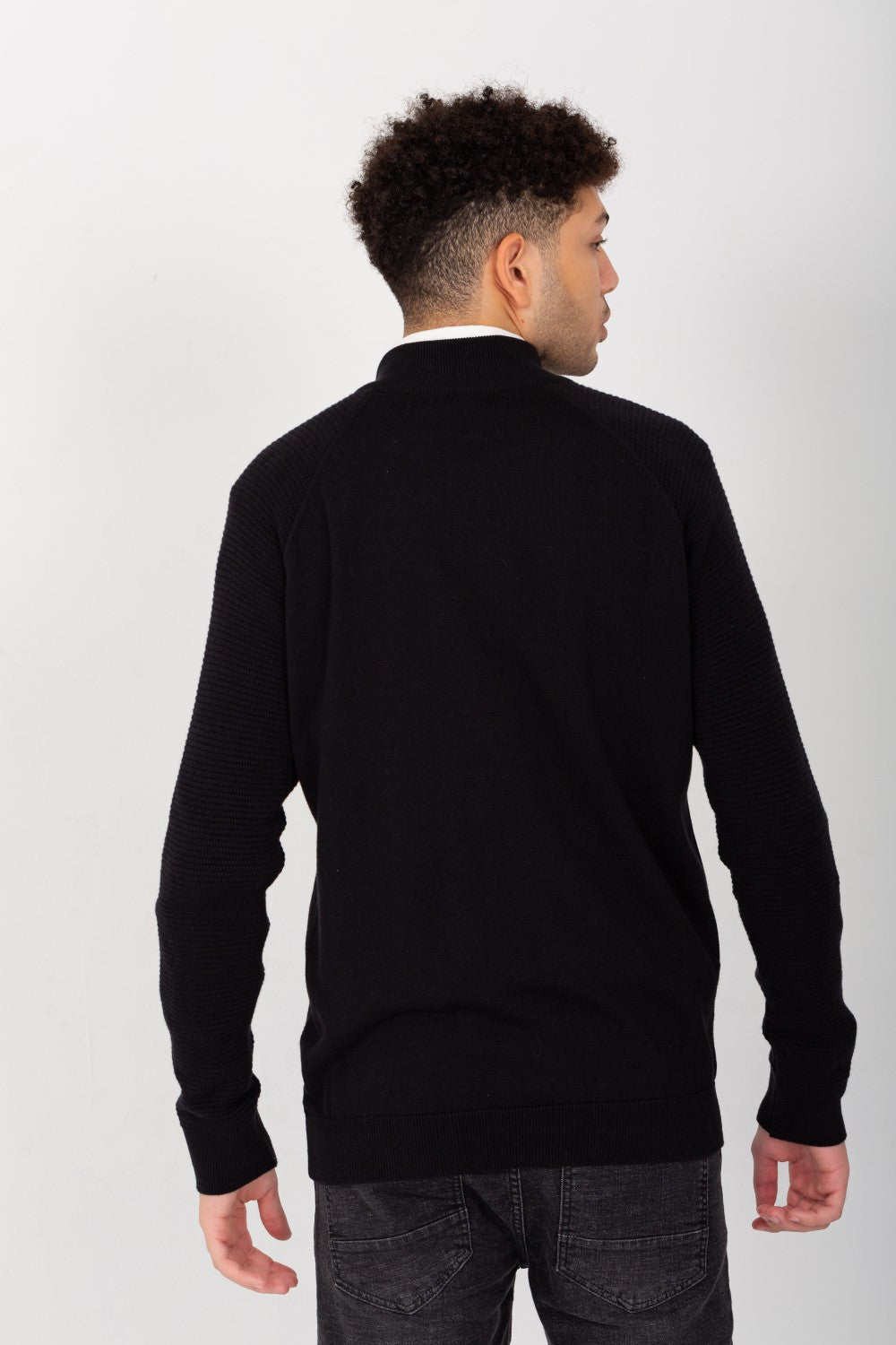 Men's Slim Fit Full Zipper Round Unique Style Pullover