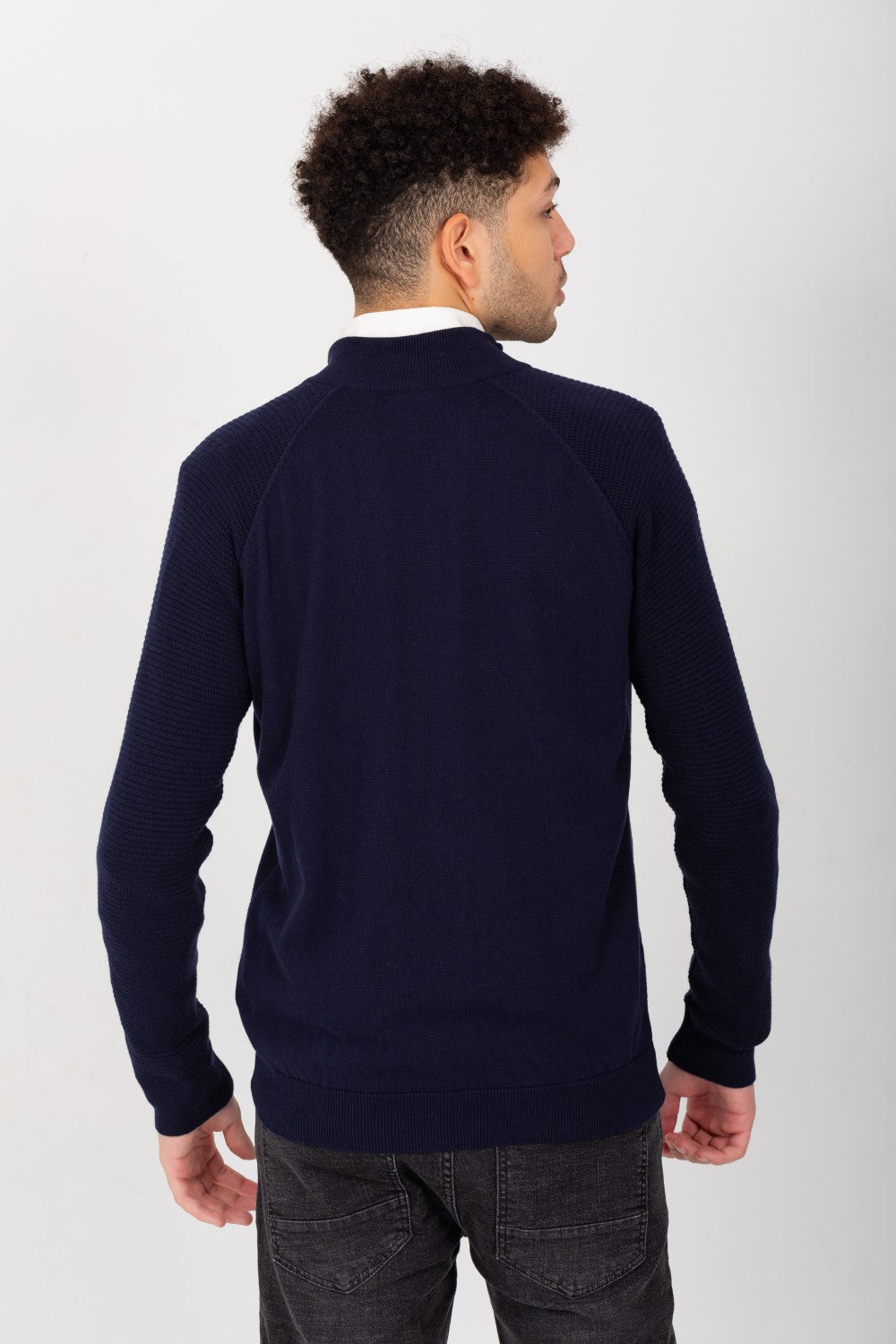 Men's Slim Fit Full Zipper Round Unique Style Pullover