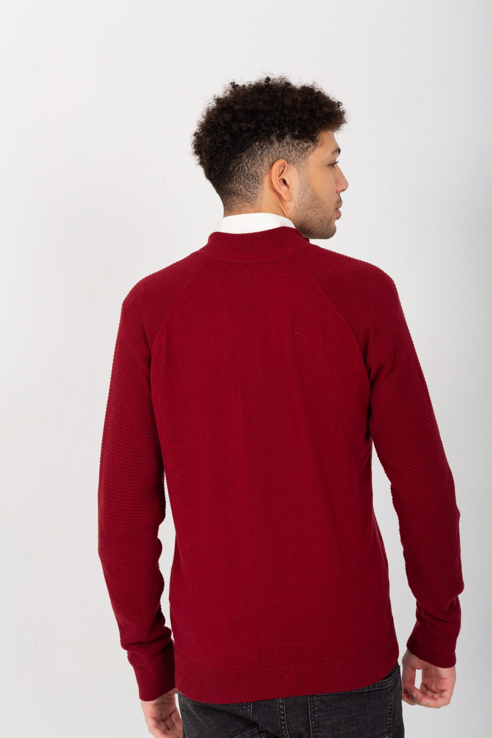 Men's Slim Fit Full Zipper Round Unique Style Pullover