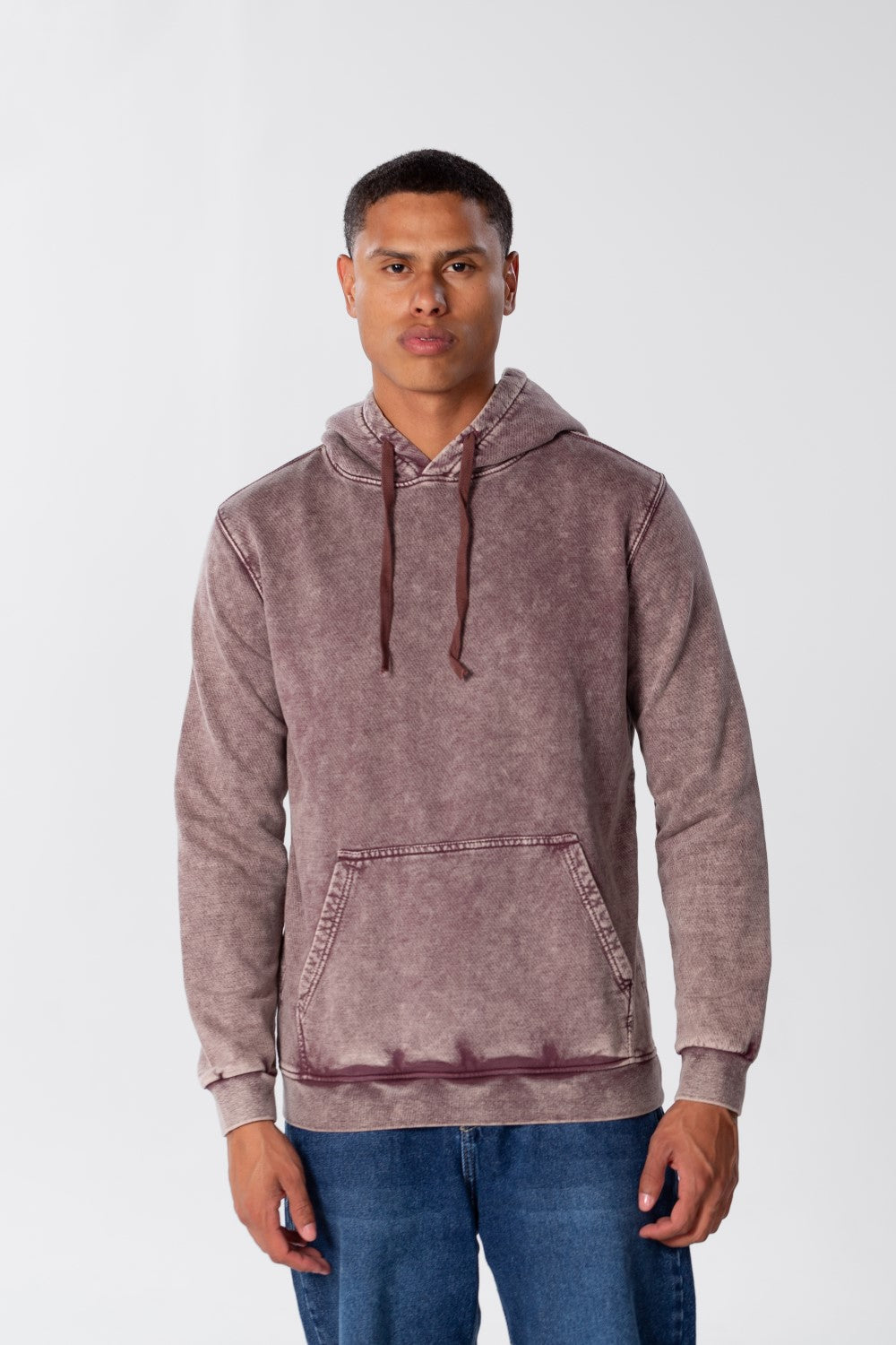 سويت شيرت رجالي أساسي بغطاء رأس وأكمام طويلة