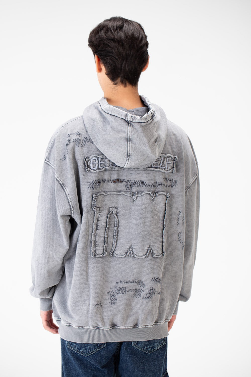 سويت شيرت رجالي كبير الحجم مغسول