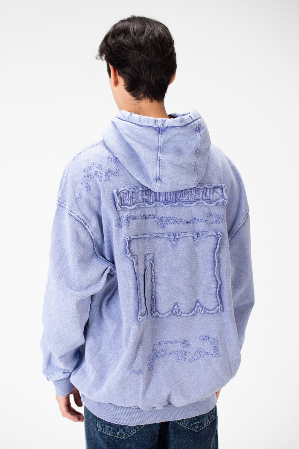 سويت شيرت رجالي كبير الحجم مغسول