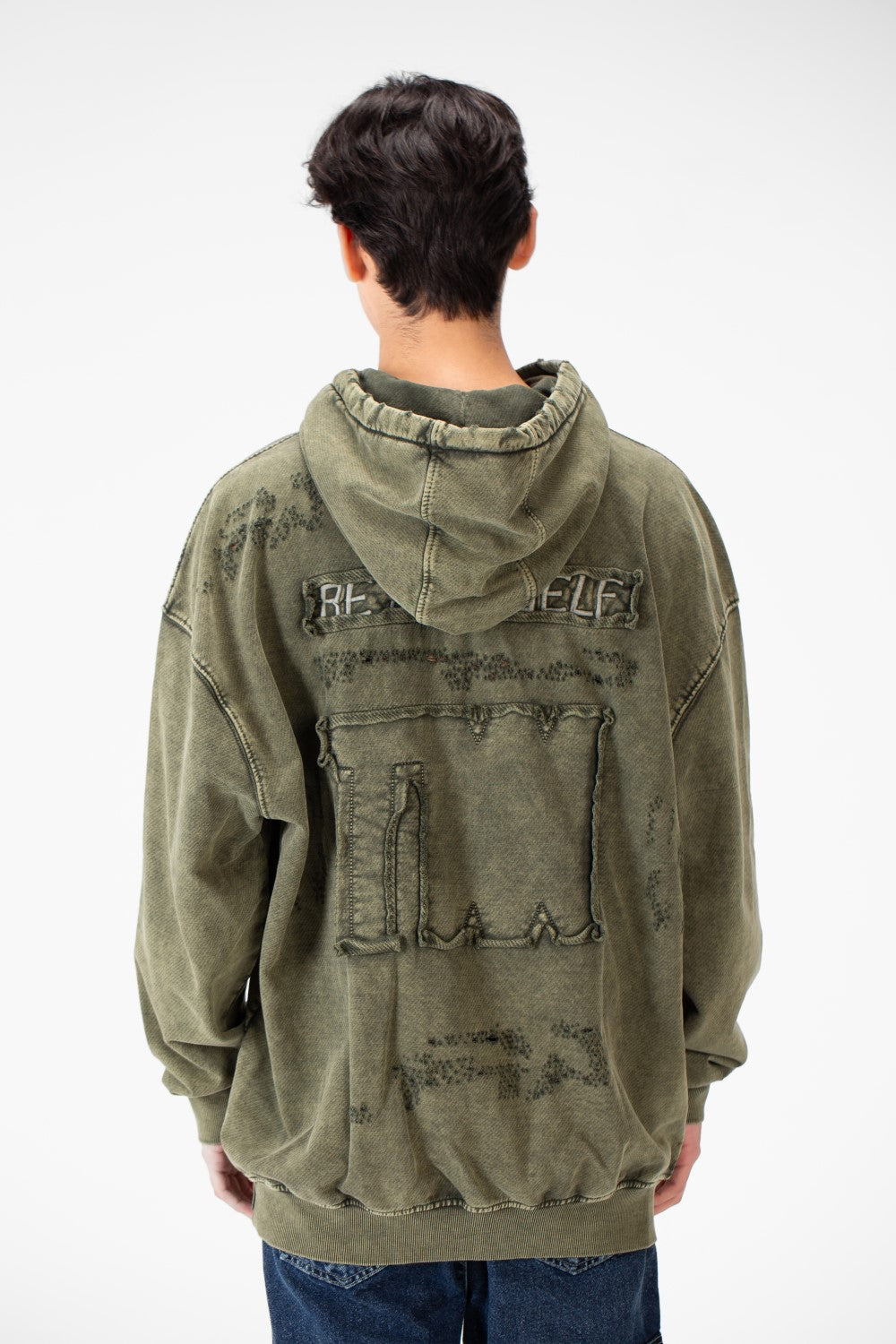 سويت شيرت رجالي كبير الحجم مغسول