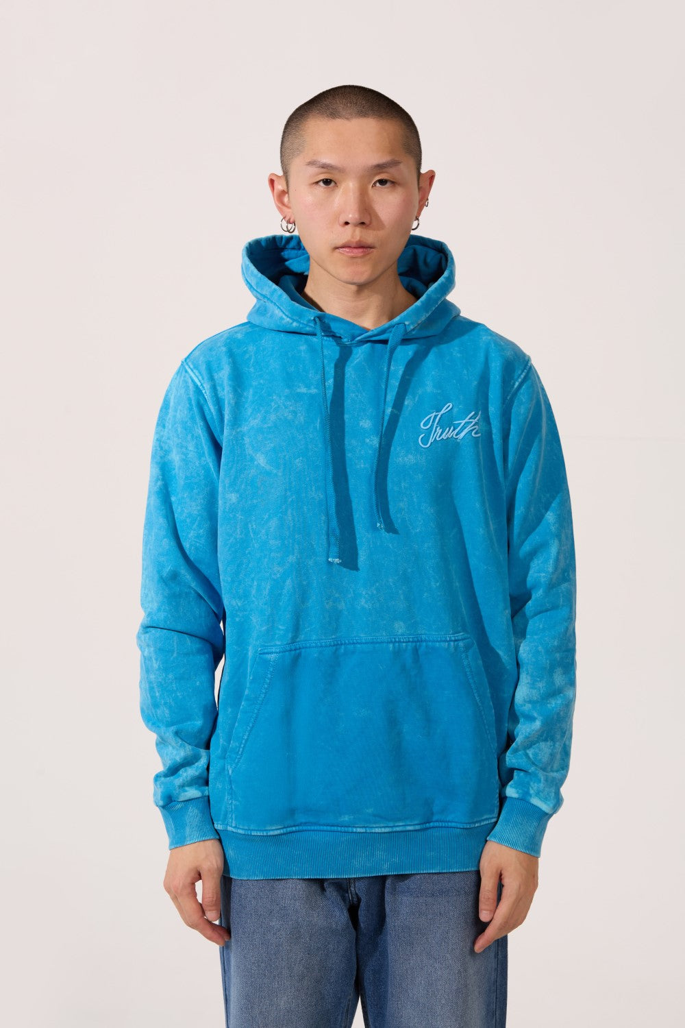 Men's Tomato Washed Oversized Hoodie Sweatshirt With Front Pocket And Long Sleeves