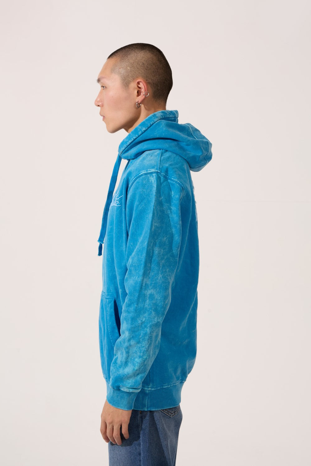 Men's Tomato Washed Oversized Hoodie Sweatshirt With Front Pocket And Long Sleeves