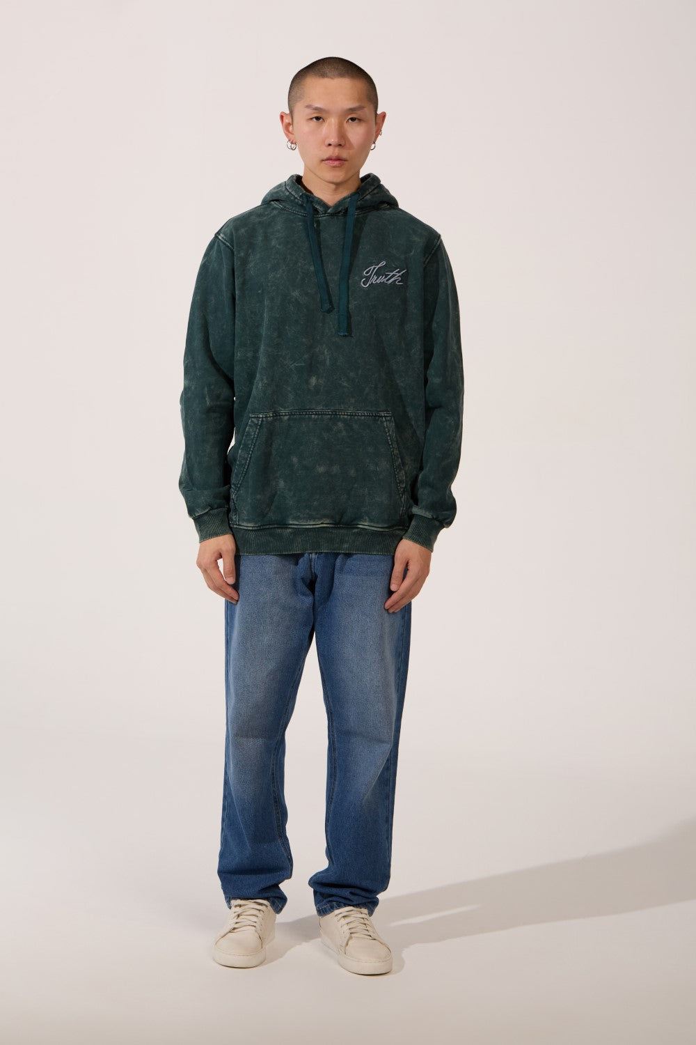 Men's Tomato Washed Oversized Hoodie Sweatshirt With Front Pocket And Long Sleeves