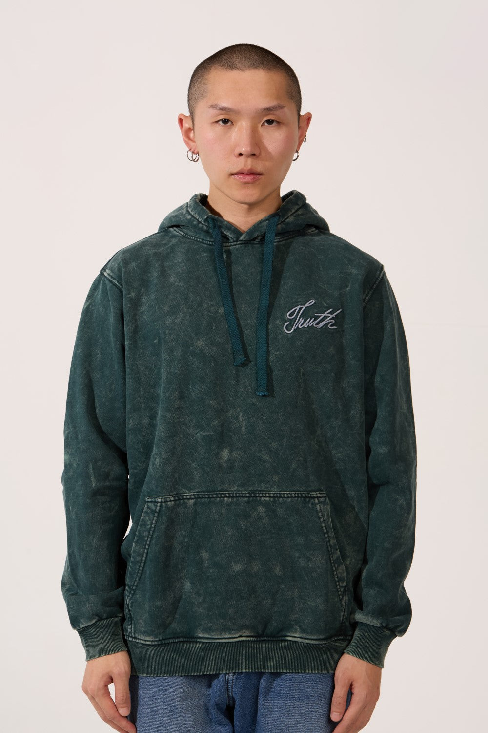 Men's Tomato Washed Oversized Hoodie Sweatshirt With Front Pocket And Long Sleeves