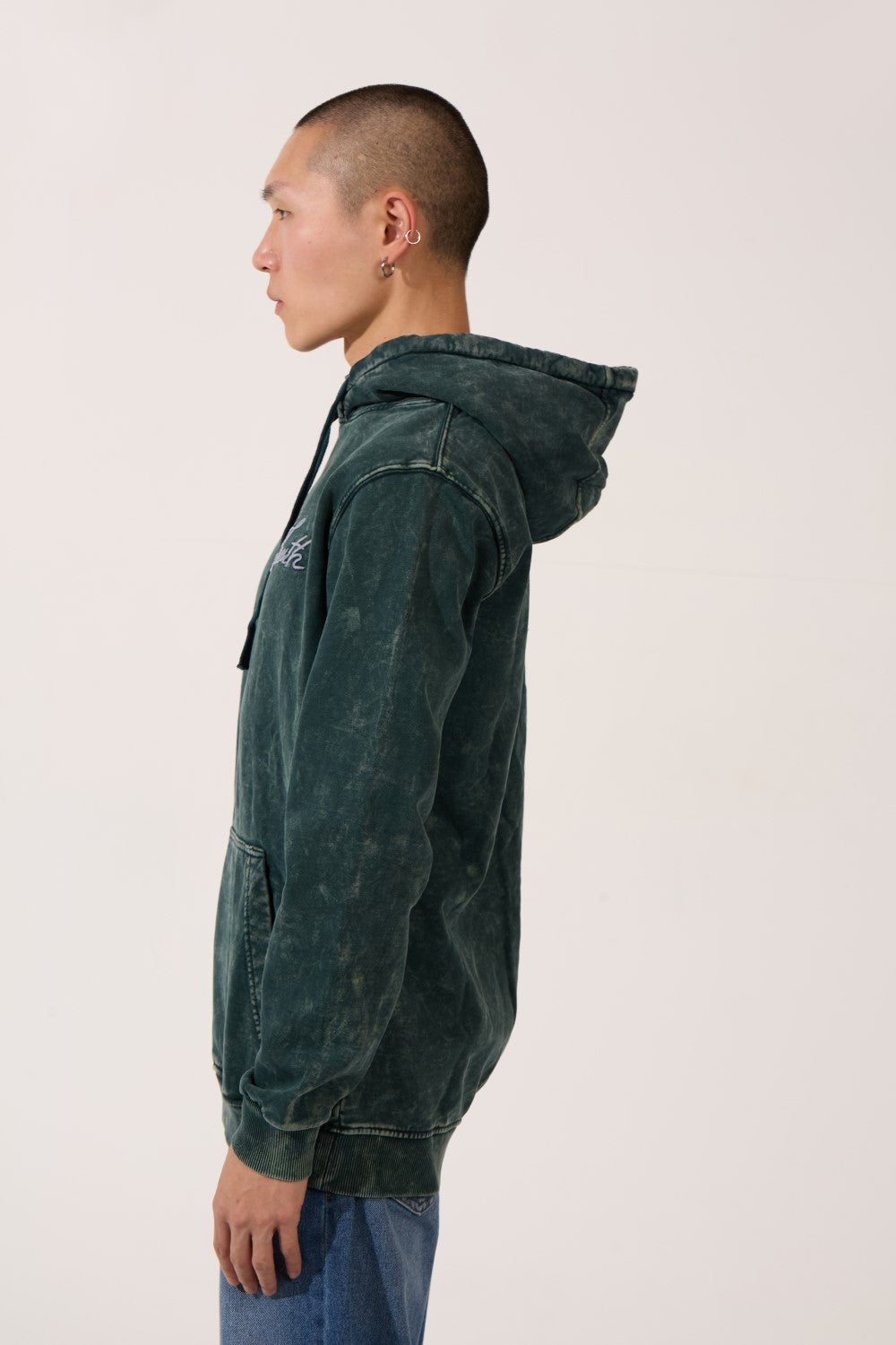 Men's Tomato Washed Oversized Hoodie Sweatshirt With Front Pocket And Long Sleeves