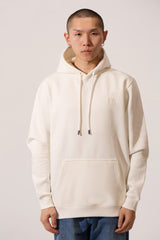 سويت شيرت توماتو رجالي أساسي بقصّة سليم وأكمام طويلة وغطاء للرأس، أبيض