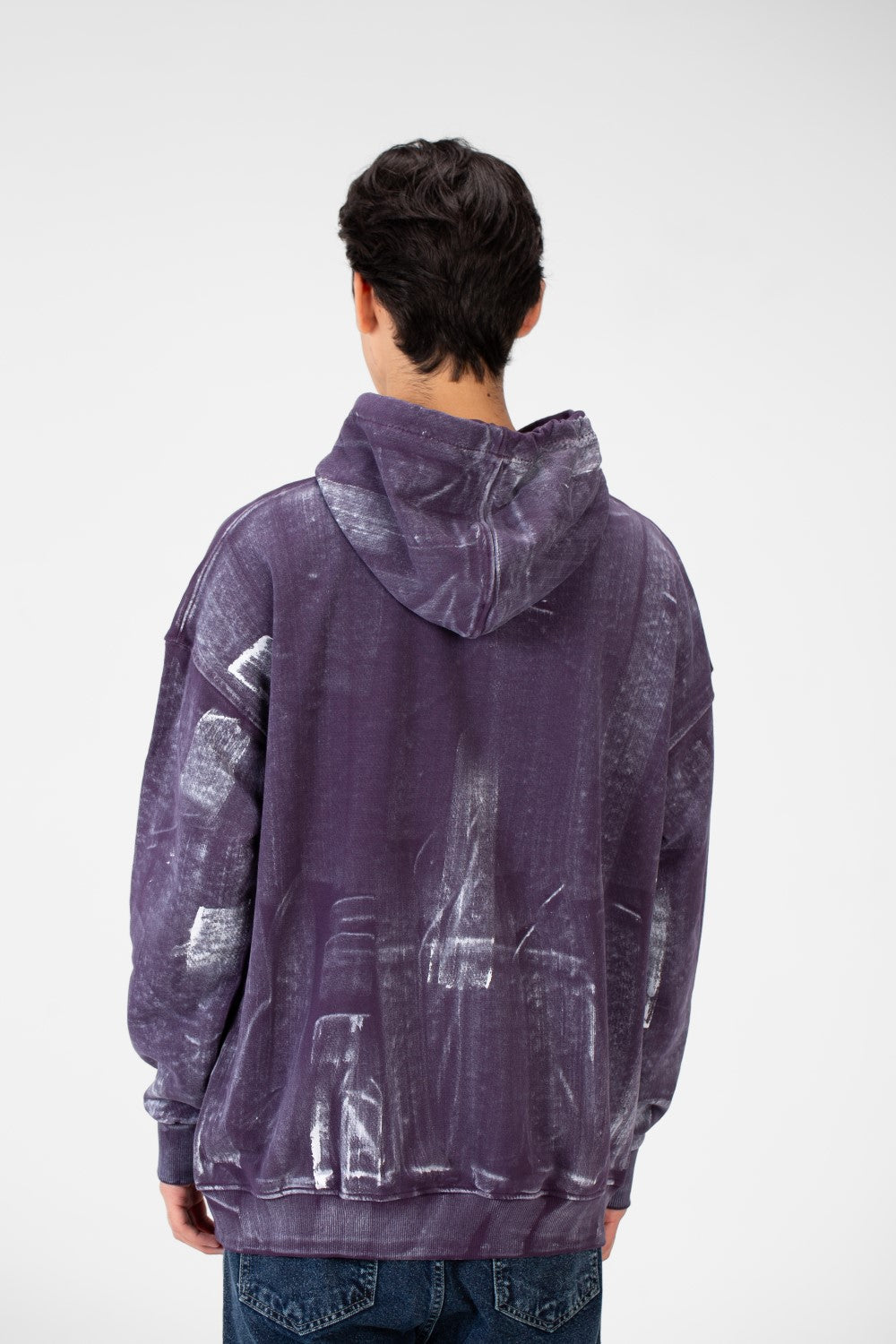 Men's Oversized Printed Hood Sweatshirt