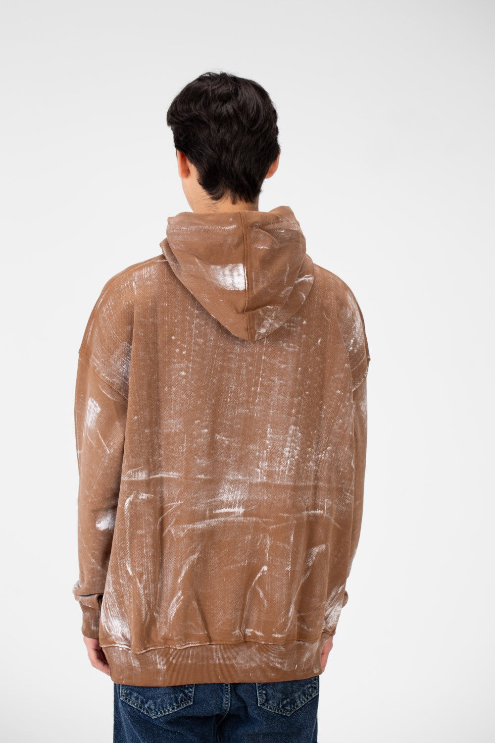 Men's Oversized Printed Hood Sweatshirt