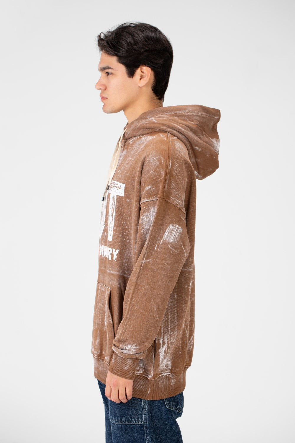 Men's Oversized Printed Hood Sweatshirt