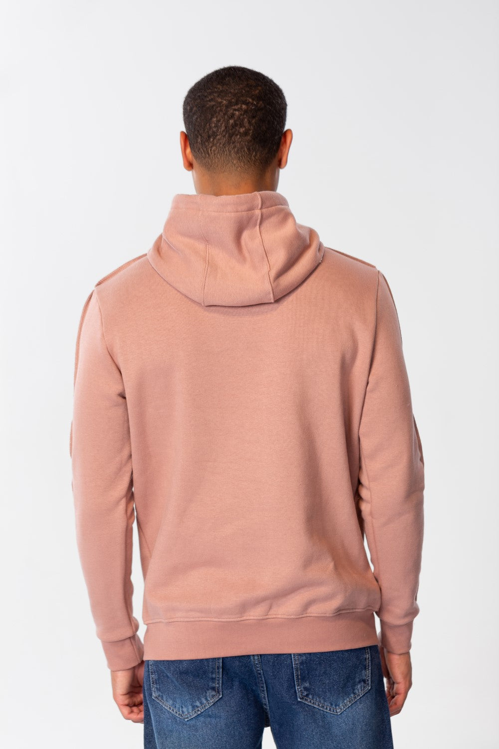 Men's Basic Plain Sweatshirt With Hood And Long Sleeves