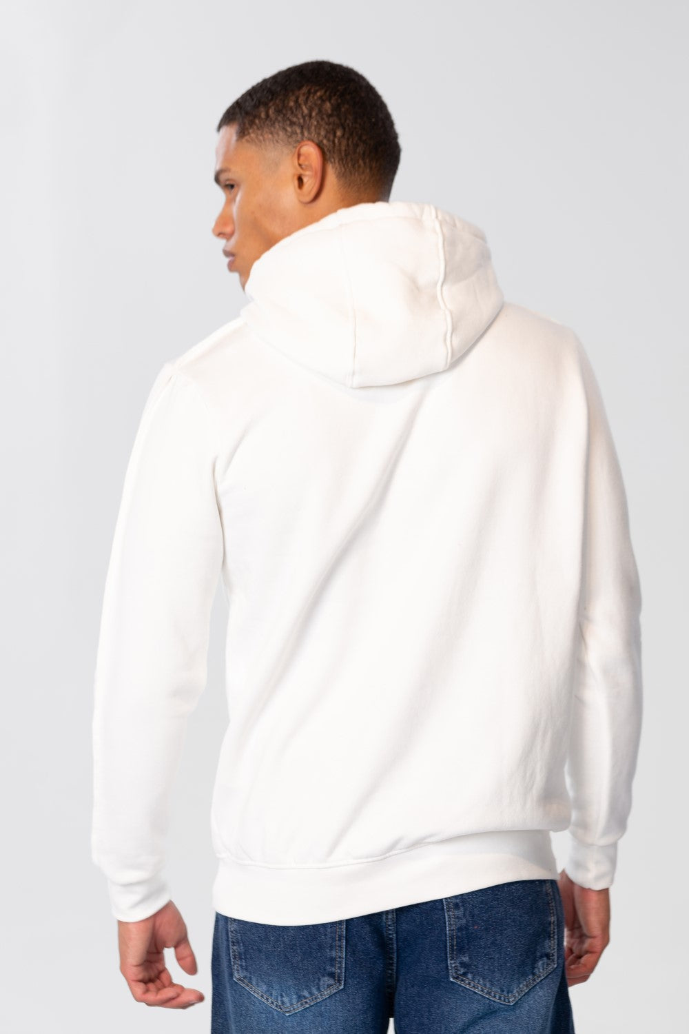 Men's Basic Plain Sweatshirt With Hood And Long Sleeves