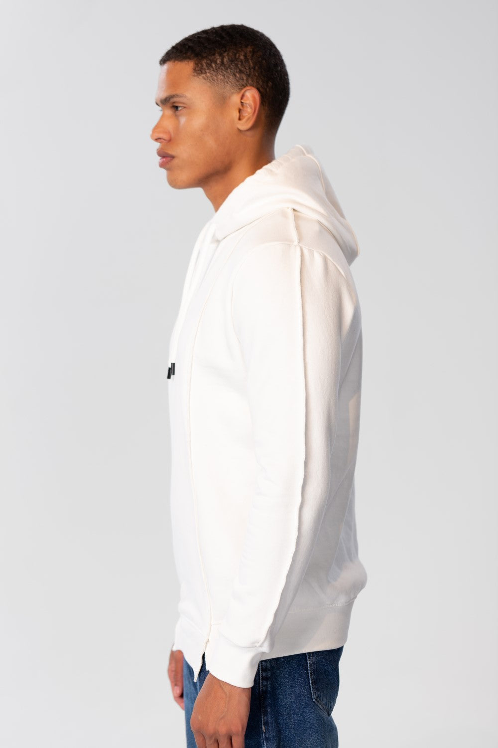 Men's Basic Plain Sweatshirt With Hood And Long Sleeves