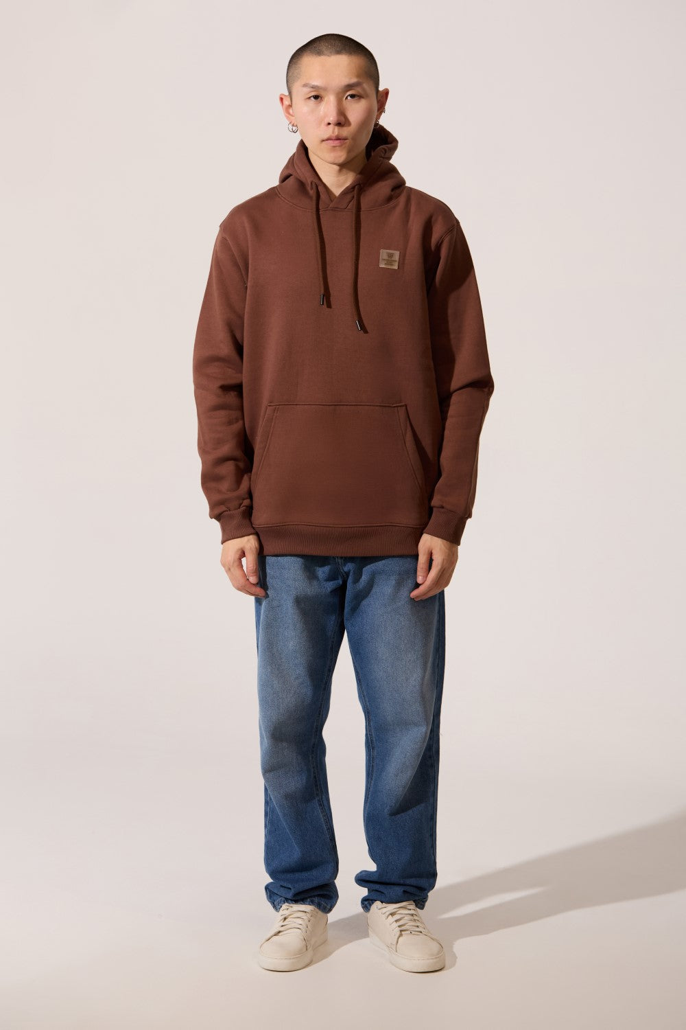 Men's Slim Fit Basic Hoodie Sweatshirt In Trendy Winter Colors With Front Kangaroo Pocket