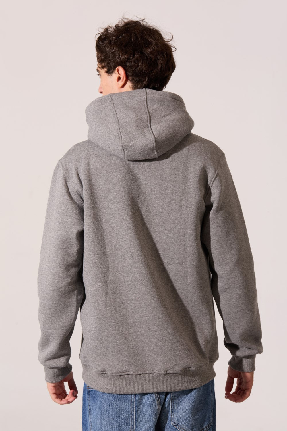 Men's Tomato Basic Slim Fit Hooded Sweatshirt With Long Sleeves And Comfortable Fabric