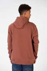 Men's Slim Fit Basic Hooded Sweatshirt With Tomato Badge On The Front Made Of Melton Material