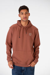 Men's Slim Fit Basic Hooded Sweatshirt With Tomato Badge On The Front Made Of Melton Material