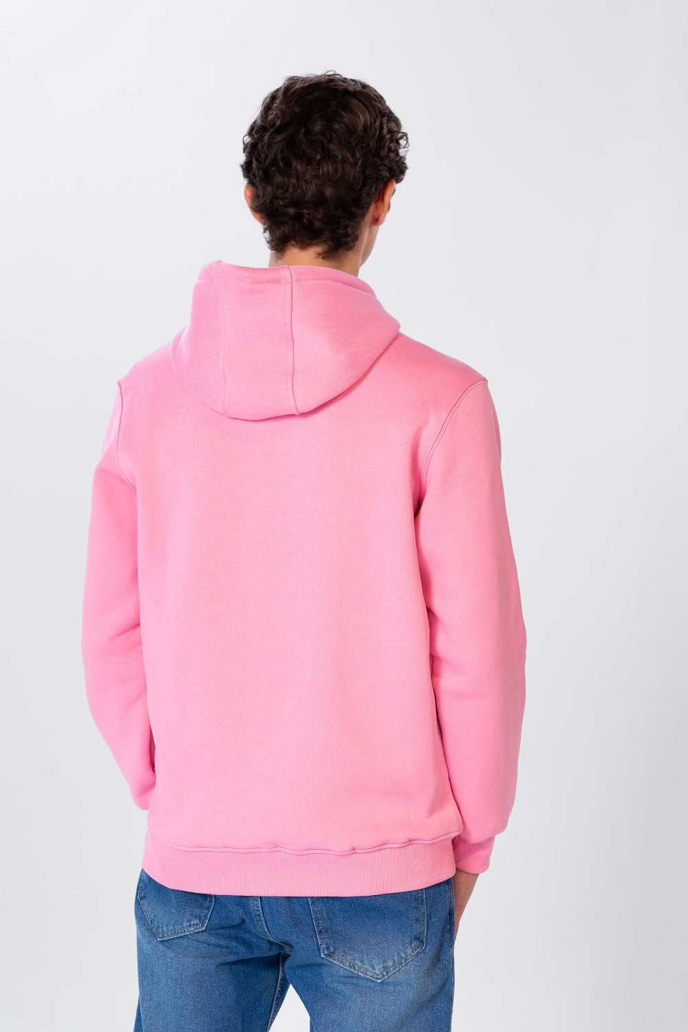 Men's Long Sleeve Hooded Sweatshirt Made Of Practical Melton Material