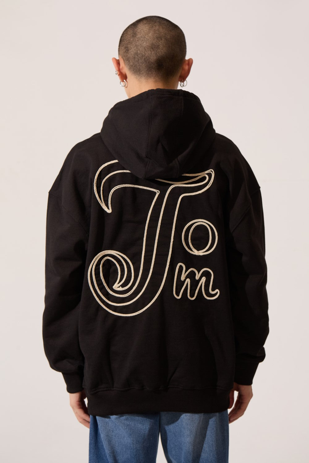 Men's Regular Fit Hooded Sweatshirt With Kangaroo Pocket And Front & Back Print