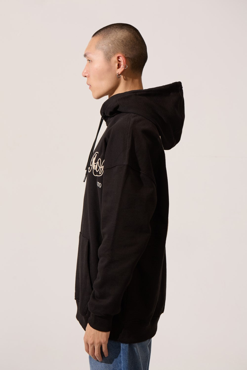 Men's Regular Fit Hooded Sweatshirt With Kangaroo Pocket And Front & Back Print