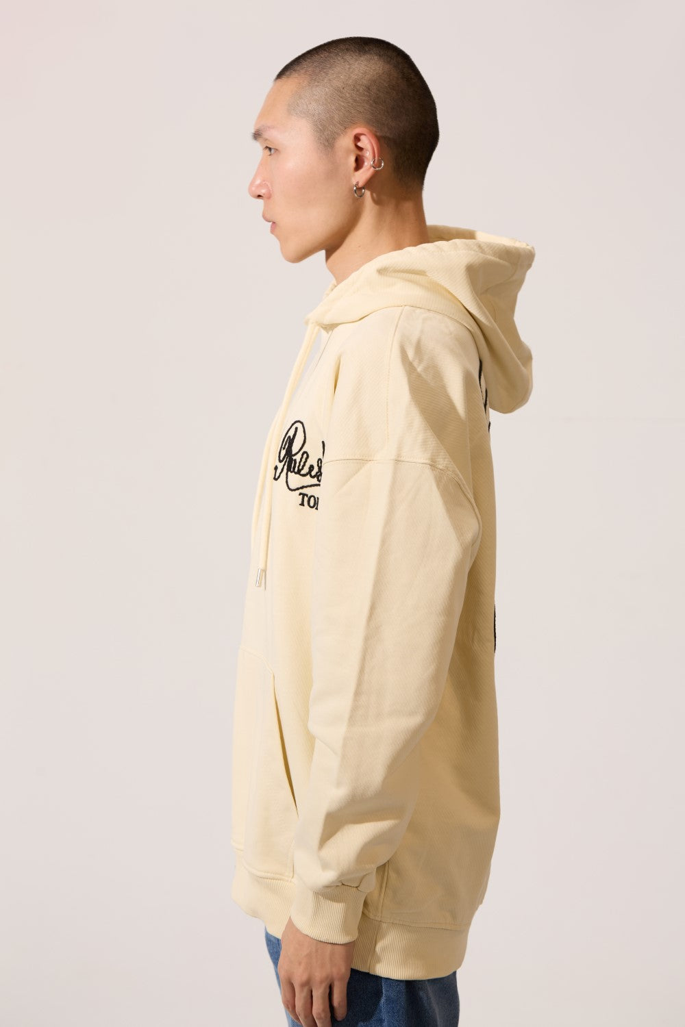 Men's Regular Fit Hooded Sweatshirt With Kangaroo Pocket And Front & Back Print