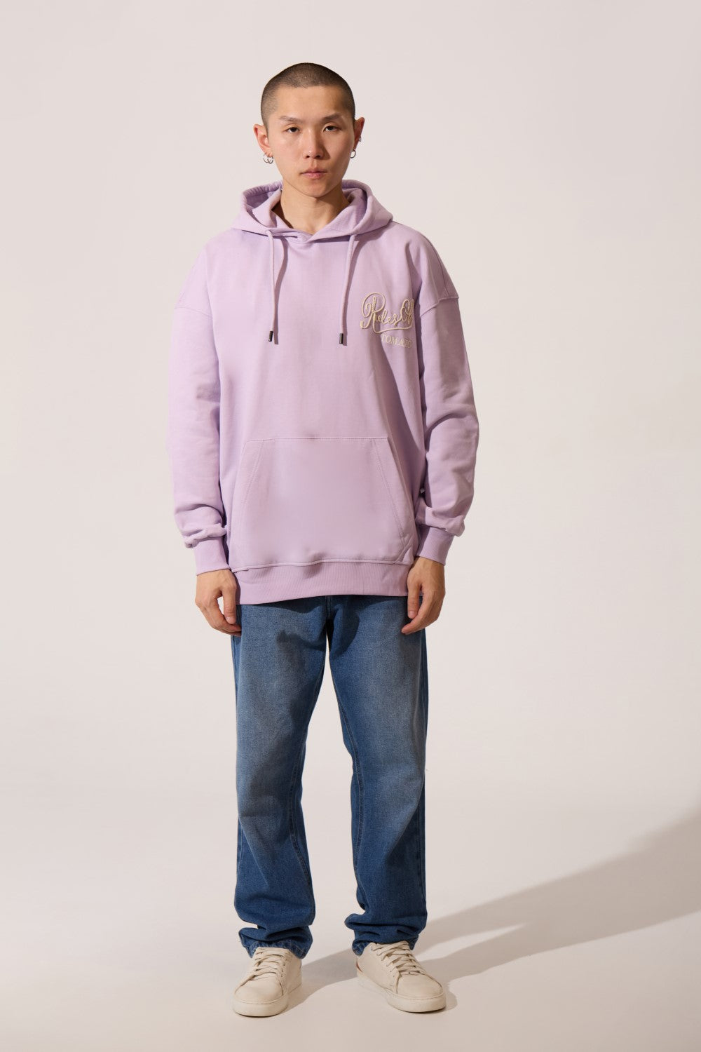 Men's Regular Fit Hooded Sweatshirt With Kangaroo Pocket And Front & Back Print