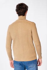 Men's Pullover With Zippers And Pockets With High Collar