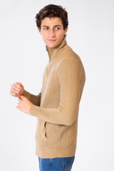 Men's Pullover With Zippers And Pockets With High Collar