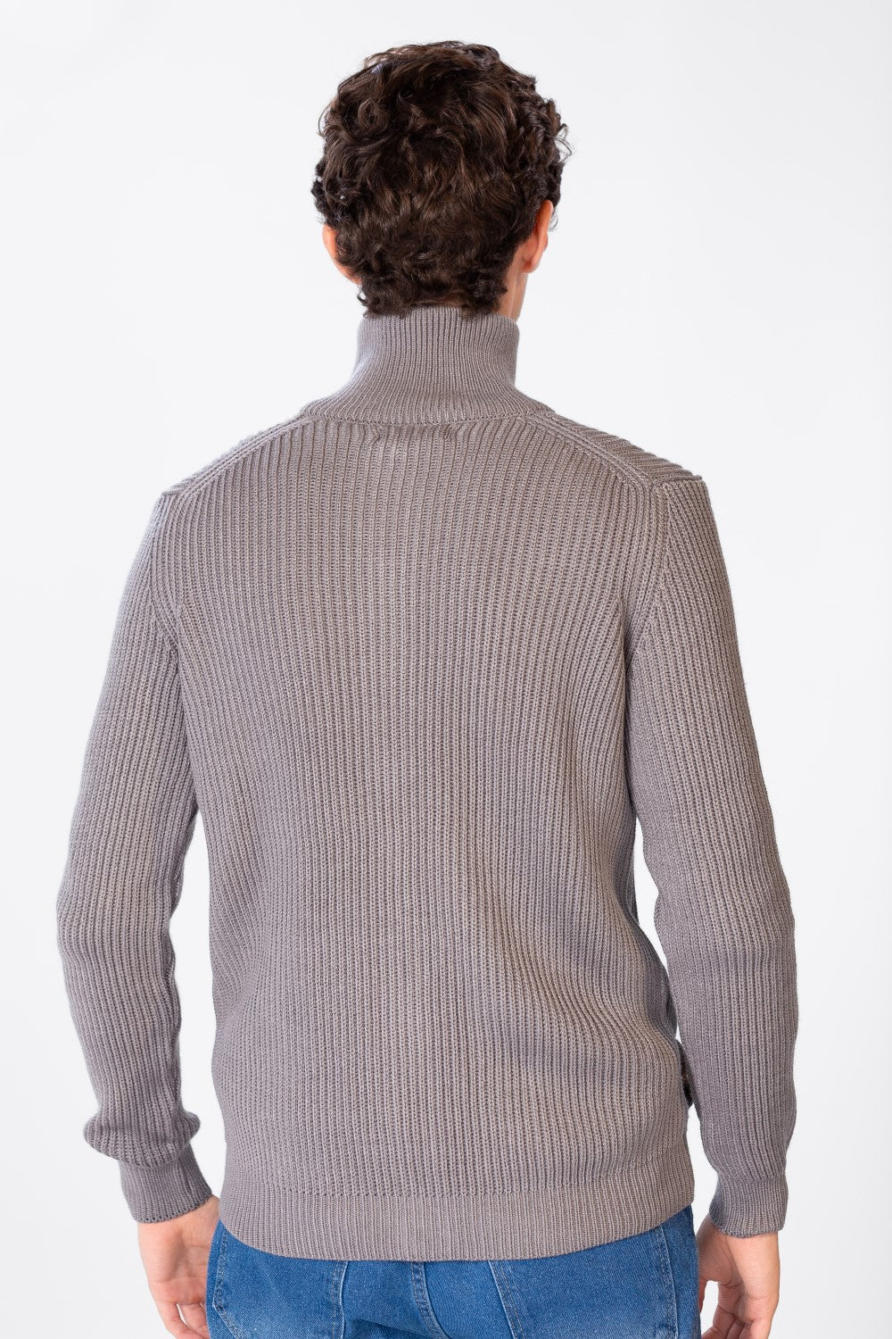 Men's Pullover With Zippers And Pockets With High Collar
