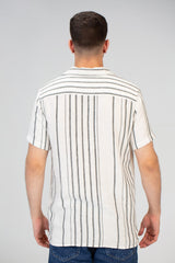 Mens Half Sleeve Striped Trico Shirt With Comfortable Summer Material
