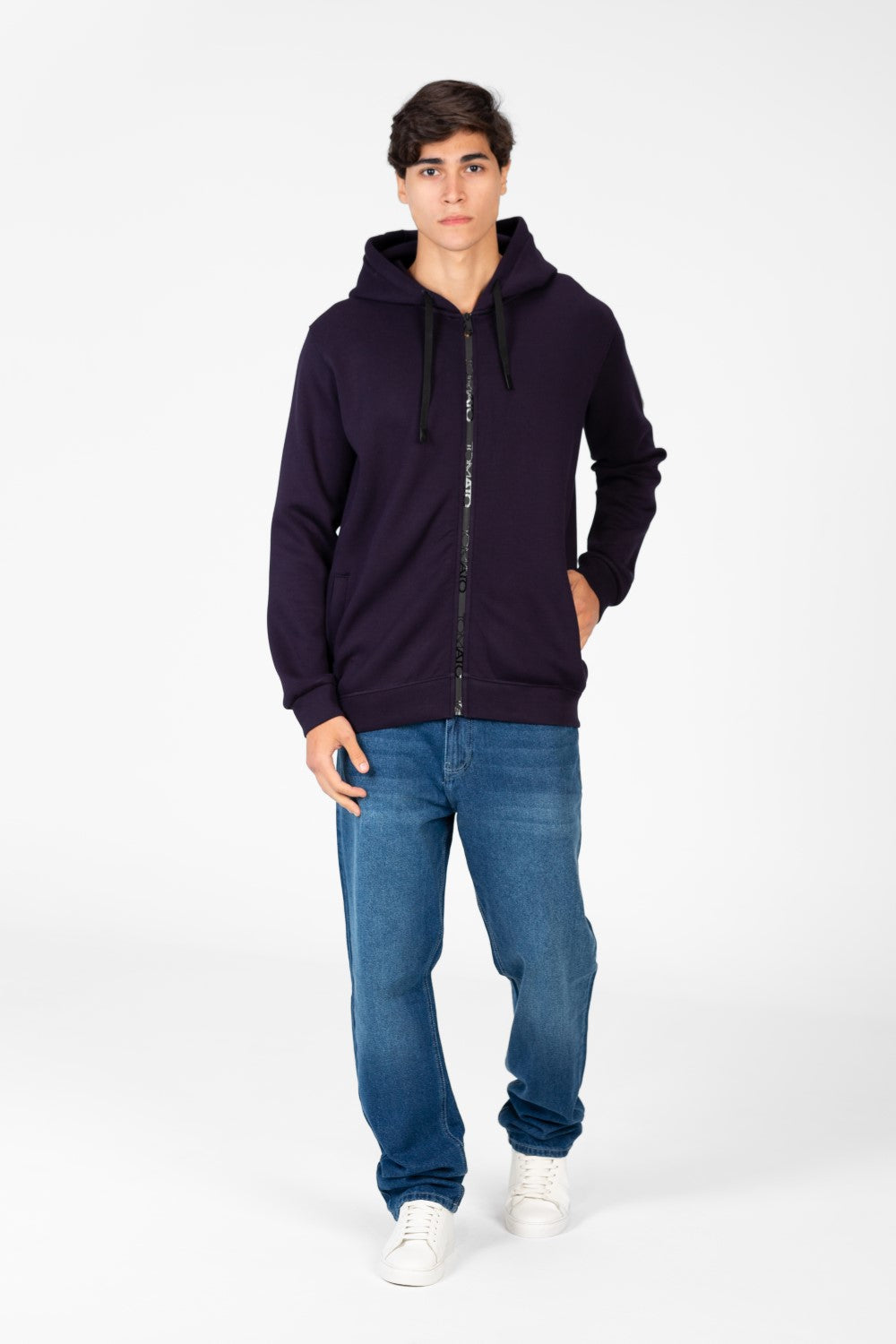 Men's Hooded Sweatshirt With Full Zipper