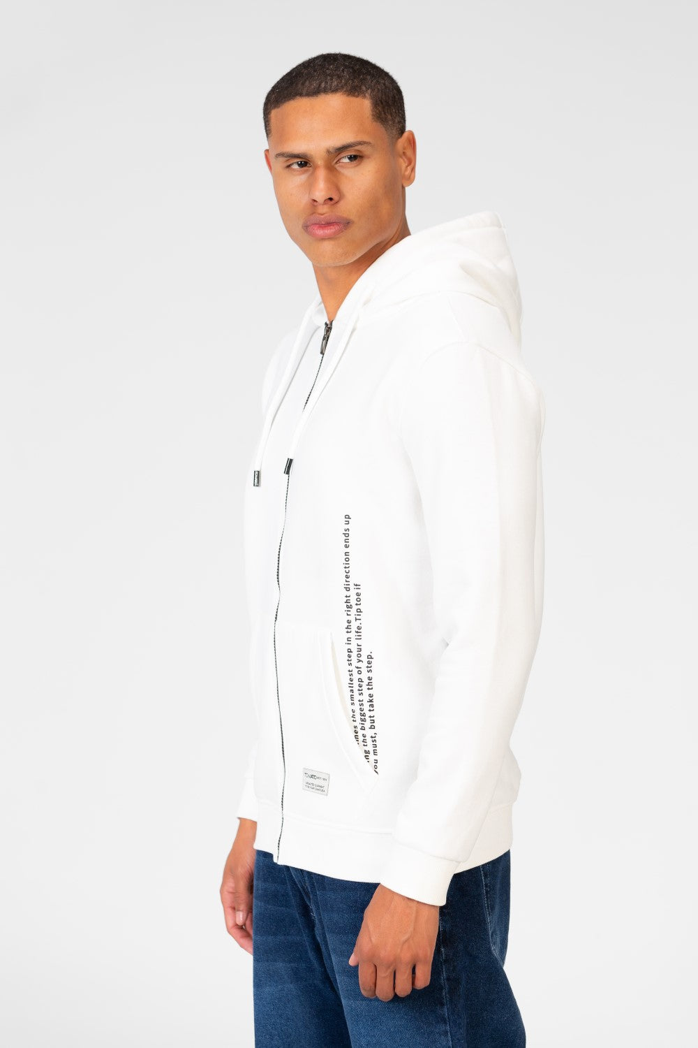 Men's Sweatshirt With Hood And Front Zipper