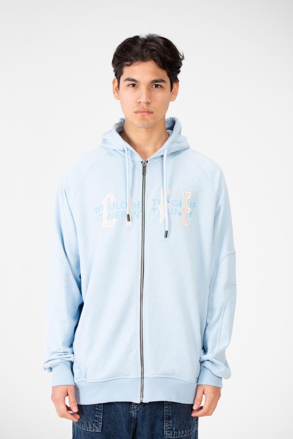 سويت شيرت رجالي كبير الحجم بغطاء رأس وسحاب كامل