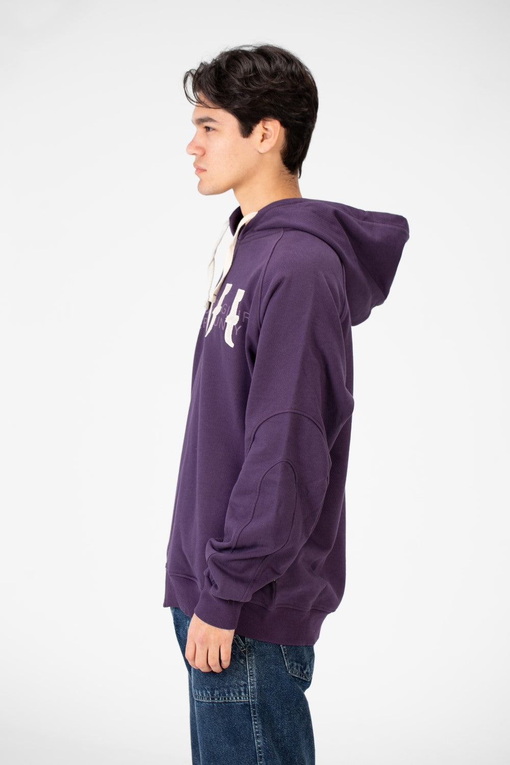 سويت شيرت رجالي كبير الحجم بغطاء رأس وسحاب كامل